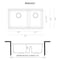 Ruvati 33-inch epiRock Workstation Warm White Double Bowl Undermount Kitchen Sink RVG2327WB - alternate 7